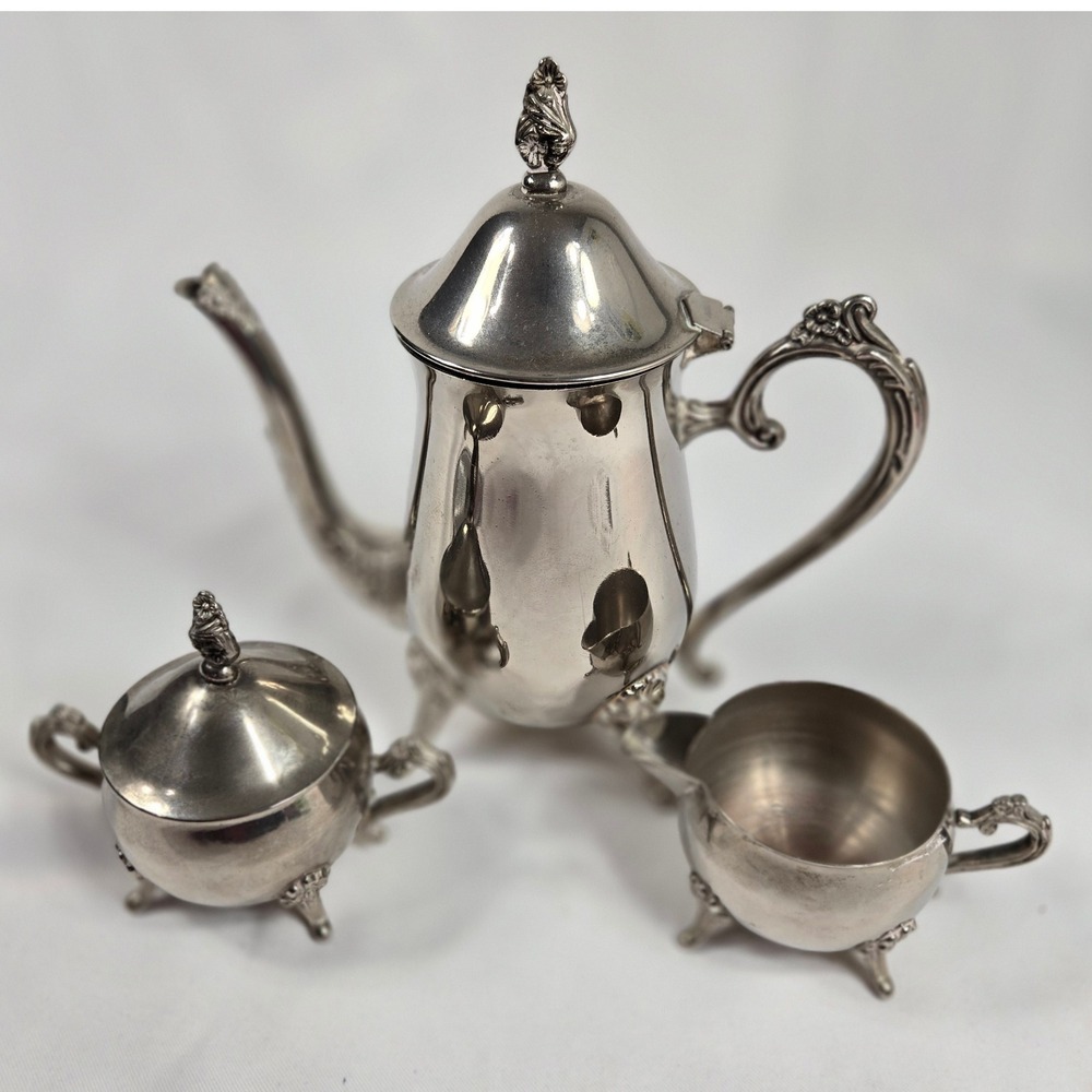 International Silver Company‎ Tea Set Silver Plated Coffee Pot Creamer Sugar
